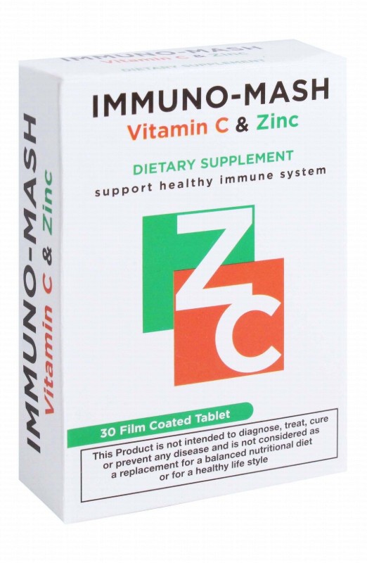 Immuno-Mash 500mg Vitamin C Immune System Support Supplement with Zinc