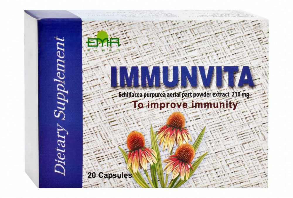 Immunvita 210mg Echinacea Purpurea Immunity Booster Supplement