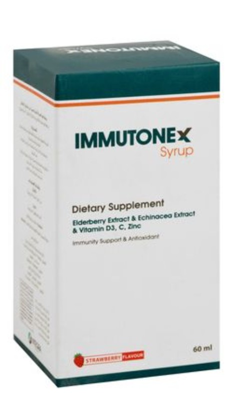 Immutonex Anti-Oxidant & Immune System Health Support Syrup Dietary Supplement Strawberry Flavor