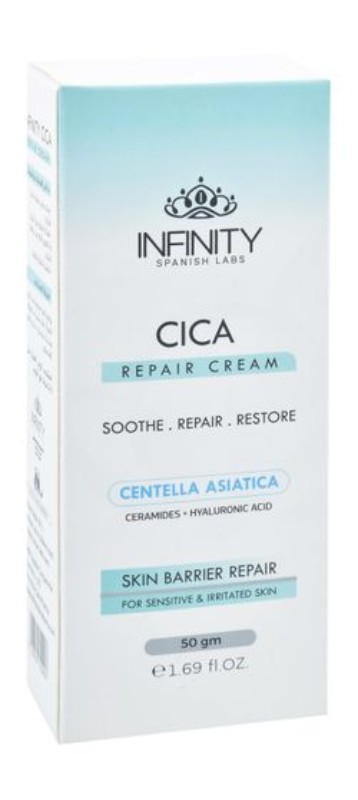 Infinity Cica Soothing, Repairing & Restoring Face Cream with Centella Asiatica, Ceramides & Hyaluronic Acid for Sensitive & Irritated Skin