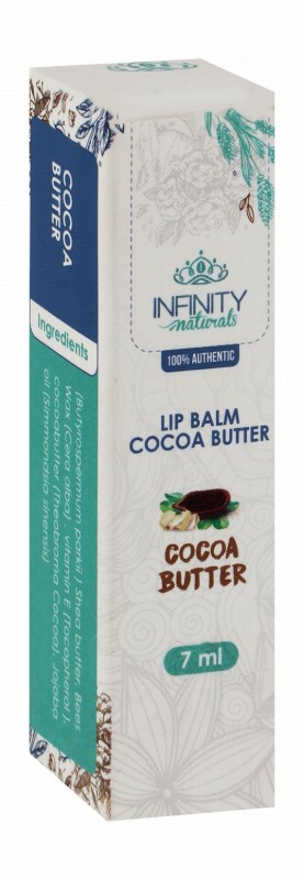 Infinity Lip Balm with Cocoa Butter - parabens free, fragrance free, alcohol free