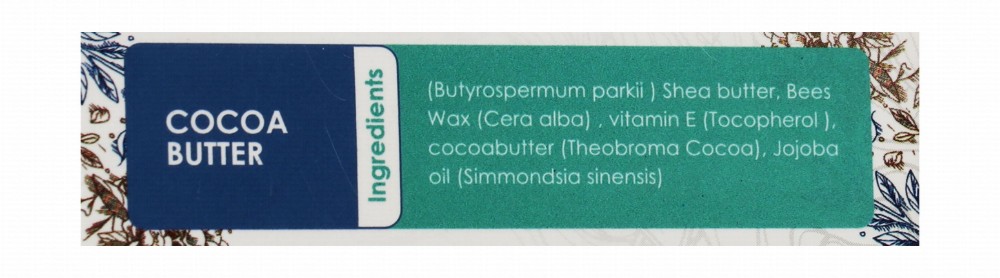 Infinity Lip Balm with Cocoa Butter - parabens free, fragrance free, alcohol free