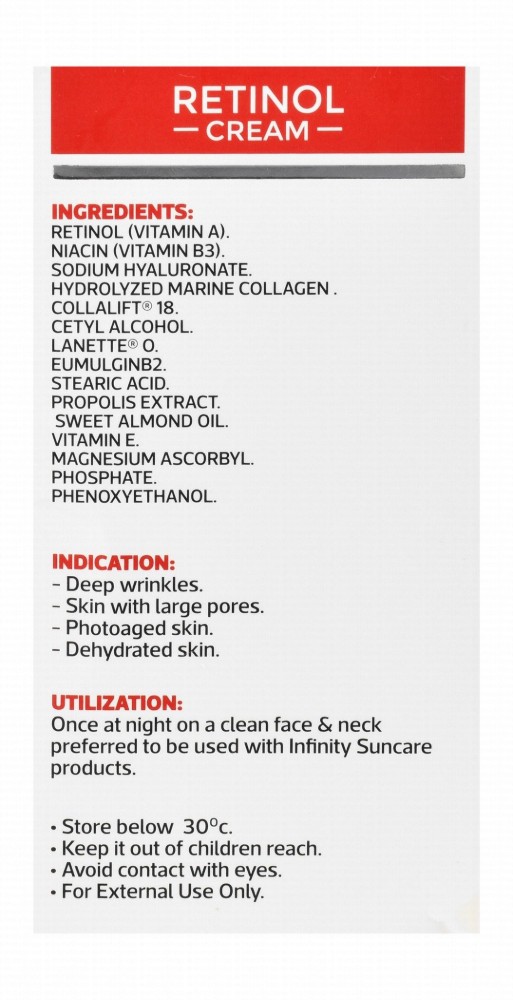 Infinity Moisturizing Face Cream with Retinol & Vitamin B3 for All Skin Types