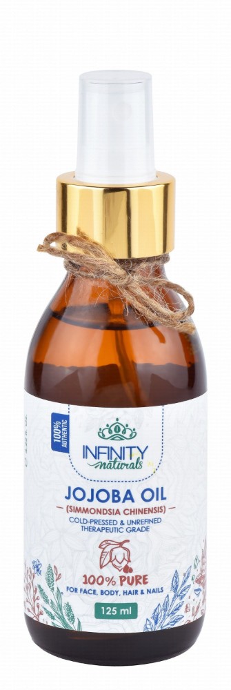 Infinity Naturals Cold Pressed & Unrefined Jojoba Oil for Face, Body & Hair - mineral oil free, parabens free, chemical free