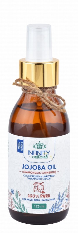 Infinity Naturals Cold Pressed & Unrefined Jojoba Oil for Face, Body & Hair - mineral oil free, parabens free, chemical free