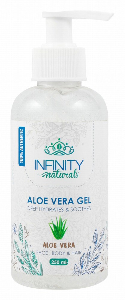Infinity Naturals Deep Hydrating & Soothing Aloe Vera Gel for Face, Body & Hair - parabens free, silicones free, fragrance free