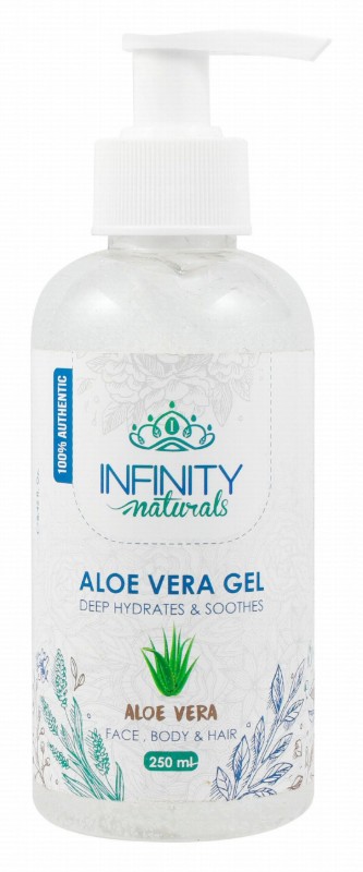 Infinity Naturals Deep Hydrating & Soothing Aloe Vera Gel for Face, Body & Hair - parabens free, silicones free, fragrance free
