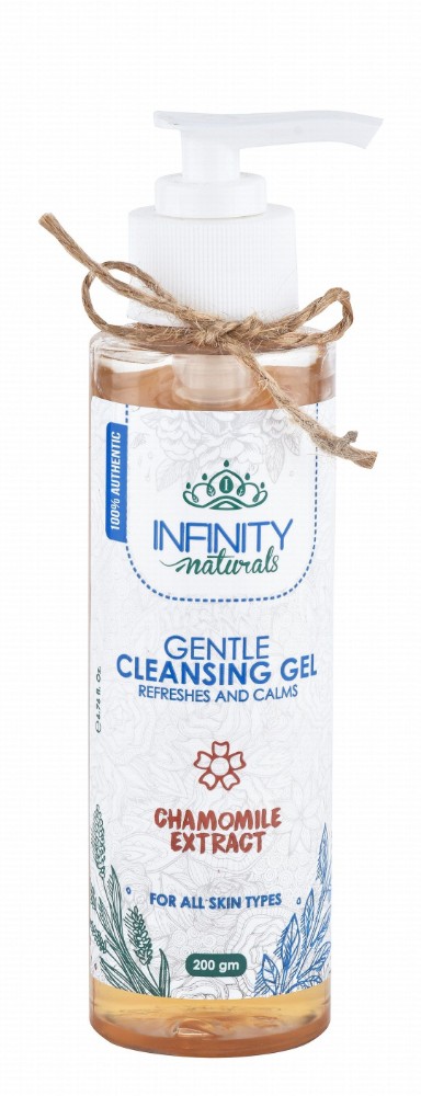 Infinity Naturals Gentle Cleansing, Refreshing & Calming Face Gel with Chamomile Extract for All Skin Types - mineral oil free, silicon free, parabens free