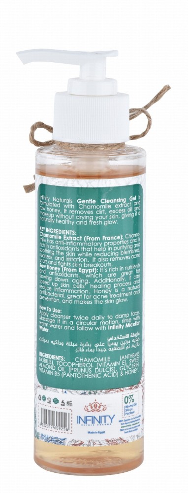 Infinity Naturals Gentle Cleansing, Refreshing & Calming Face Gel with Chamomile Extract for All Skin Types - mineral oil free, silicon free, parabens free