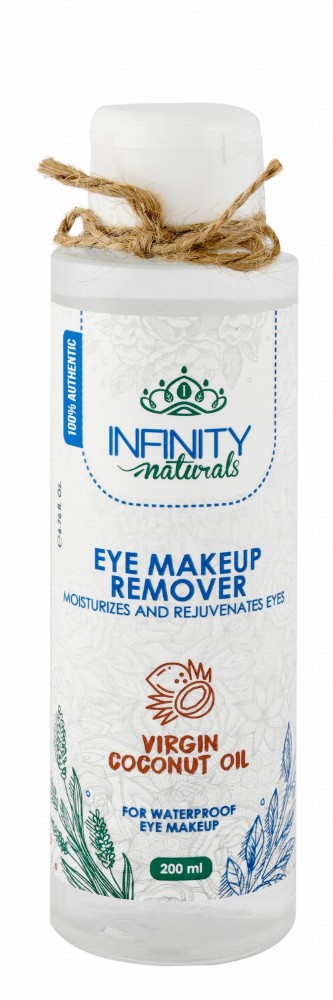 Infinity Naturals Moisturizing & Rejuvenating Eye Makeup Remover with Virgin Coconut Oil - fragrance free, silicon free, parabens free