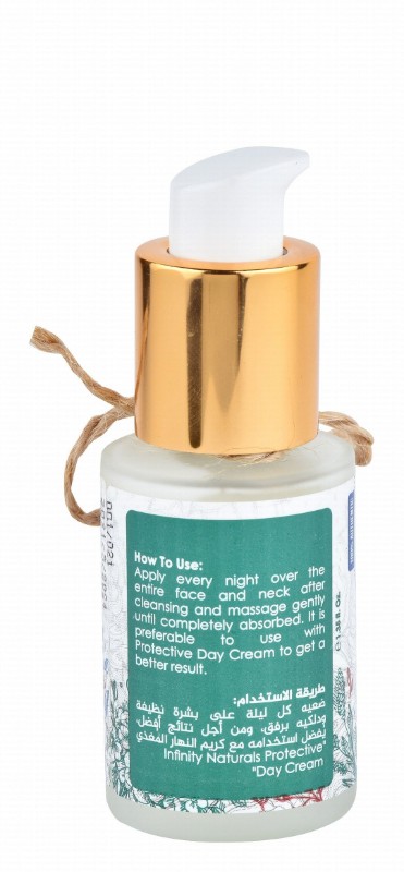 Infinity Naturals Rejuvenating Face Night Cream with Collagen & Vitamin A for All Skin Types - fragrance free, mineral oil free, silicon free