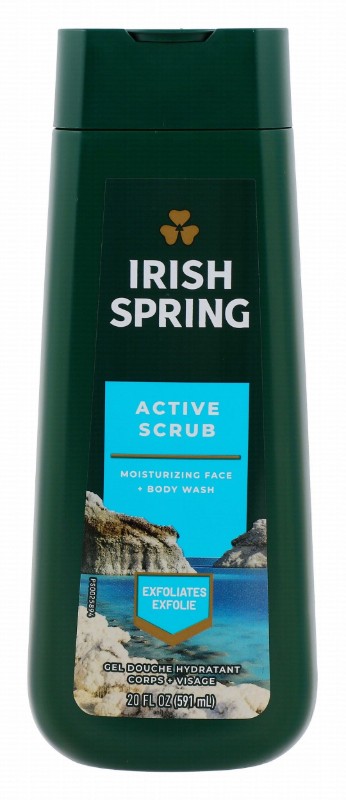 Irish Spring Active Scrub Moisturizing & Exfoliating Face & Body Wash - parabens free, phthalates free
