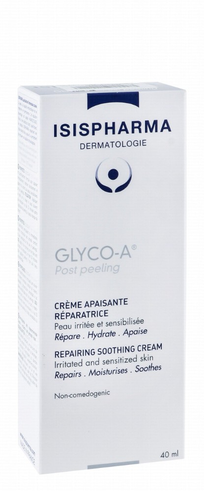 Isispharma Glyco-A Repairing & Soothing Face Cream for Irritated & Sensitized Skin - non comedogenic, perfume free