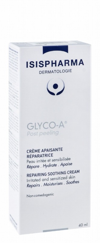 Isispharma Glyco-A Repairing & Soothing Face Cream for Irritated & Sensitized Skin - non comedogenic, perfume free