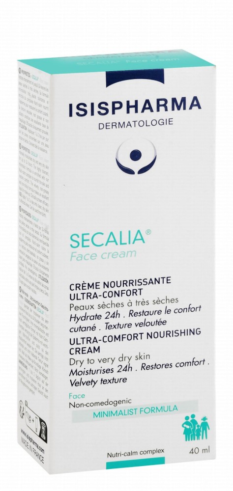 Isispharma Secalia 24H Hydrating & Nourishing Face Cream with Minimalist Formula - non comedogenic