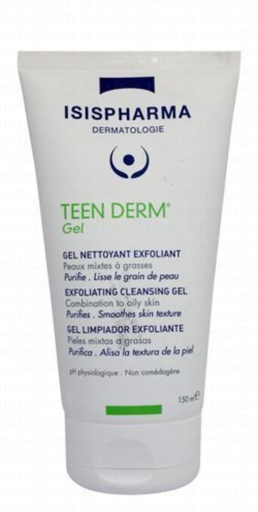 Isispharma Teen Derm Exfoliating Facial Cleasing Gel for Combination & Oily Skin - parabens free, soap free, non comedogenic