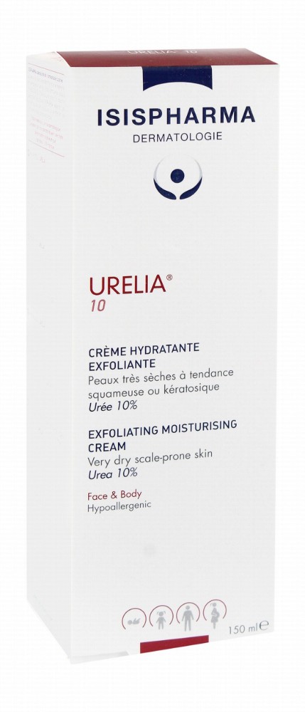 Isispharma Urelia 10 Exfoliating Moisturizing Cream for Very Dry Skin - parabens free, fragrance free