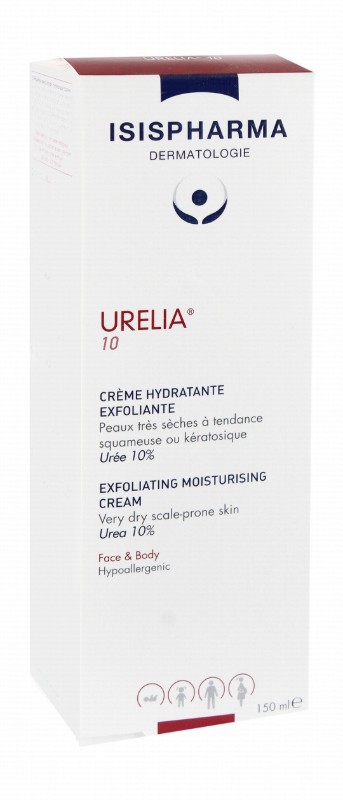 Isispharma Urelia 10 Exfoliating Moisturizing Cream for Very Dry Skin - parabens free, fragrance free