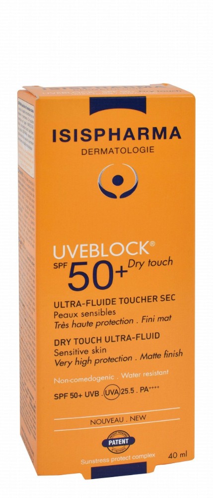 Isispharma Uveblock Dry Touch Water-Resistant Sunscreen for Sensitive Skin SPF50+ - non comedogenic