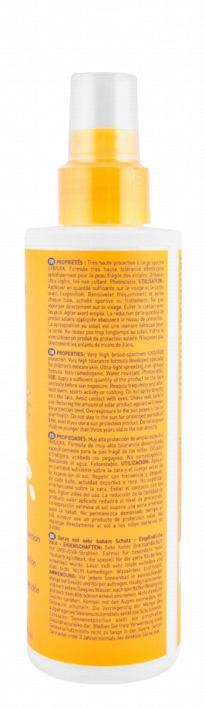 Isispharma Uveblock Water-Resistant Non-Greasy Kids Sunscreen Spray for Sensitive Skin SPF50+ - non comedogenic