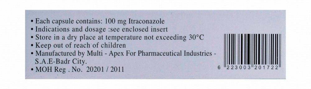 Itrapex 100mg Itraconazale
