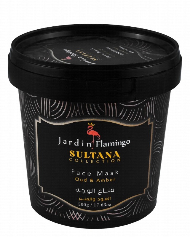 Jardin Flamingo Sultana Collection Face Mask Oud & Amber Scent - animal testing free
