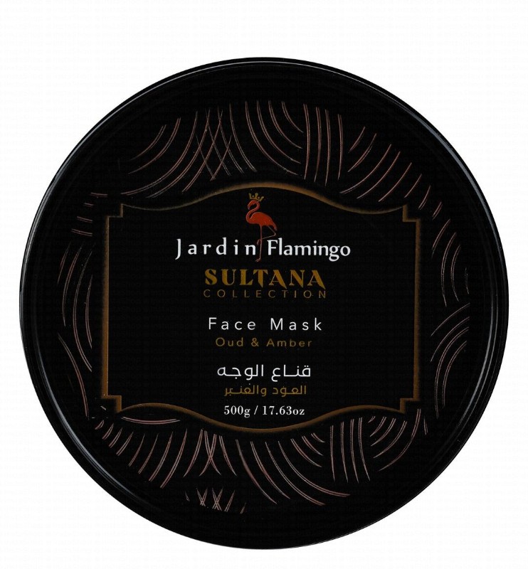Jardin Flamingo Sultana Collection Face Mask Oud & Amber Scent - animal testing free