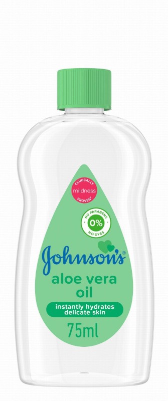 Johnson's Baby Oil with Aloe Vera - parabens free, dyes free