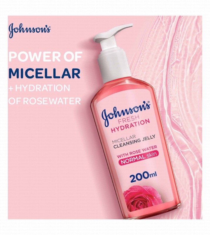 Johnson's Fresh Hydration Micellar Cleansing Jelly with Rose Water for Normal Skin