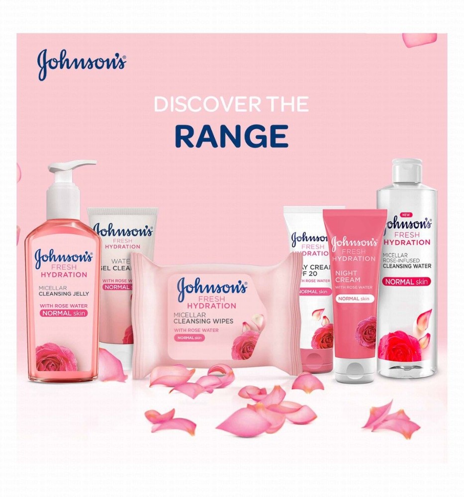 Johnson's Fresh Hydration Micellar Cleansing Jelly with Rose Water for Normal Skin