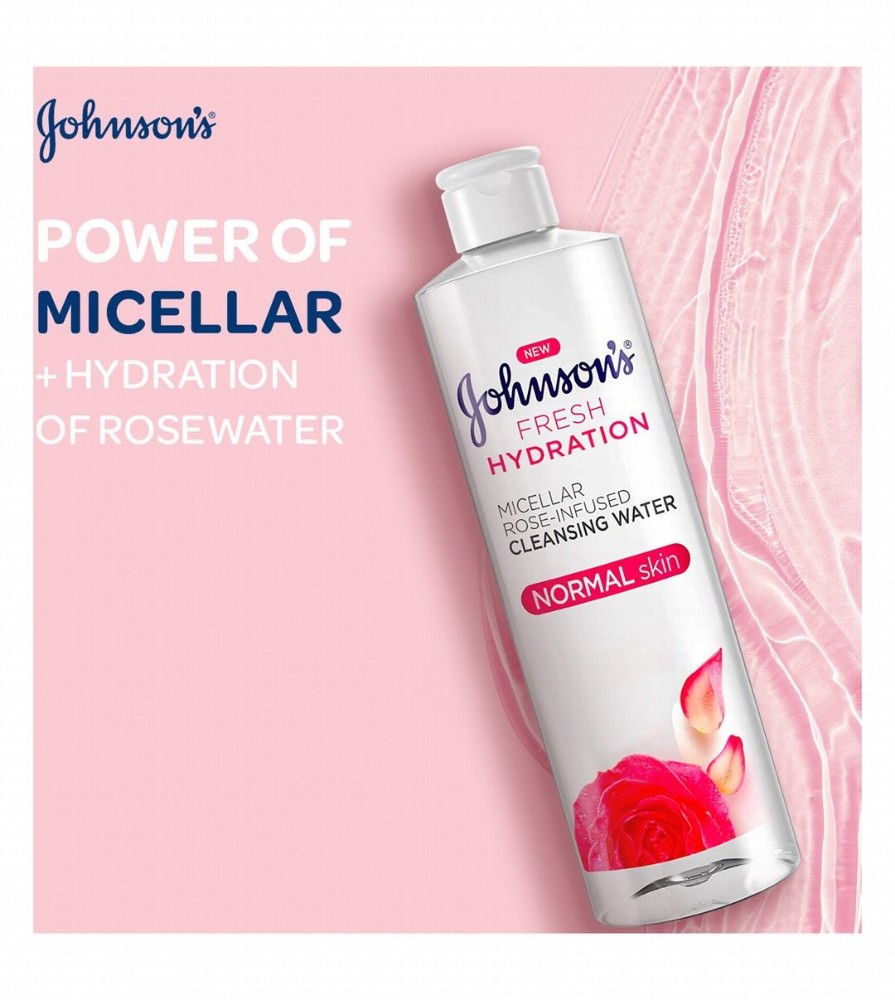 Johnson's Fresh Hydration Rose Infused Micellar Cleansing Water for Normal Skin