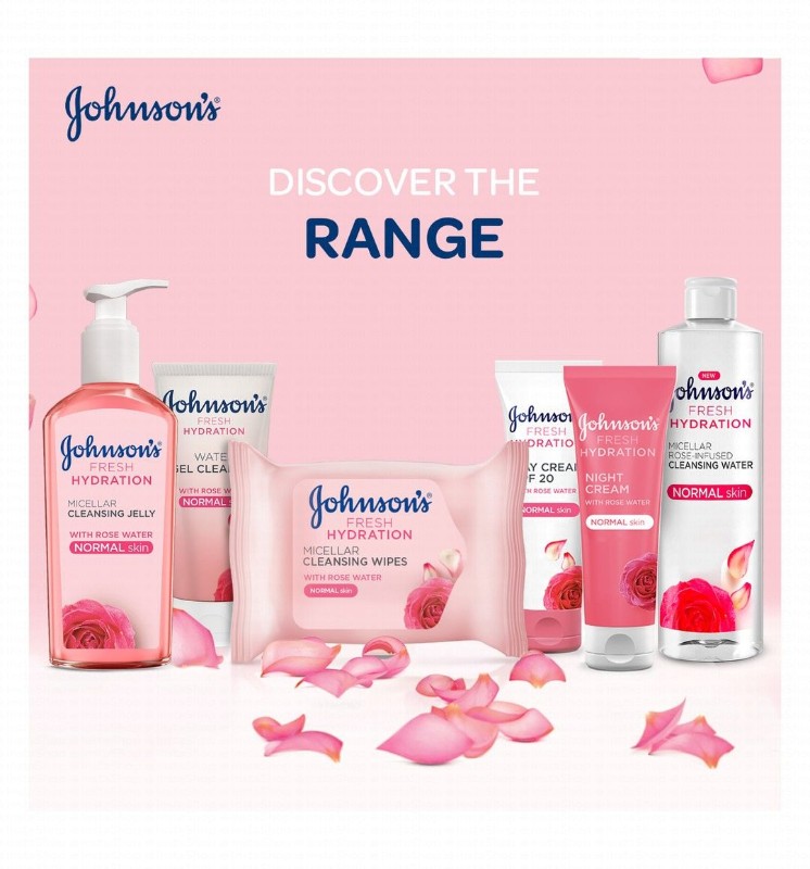 Johnson's Fresh Hydration Rose Infused Micellar Cleansing Water for Normal Skin