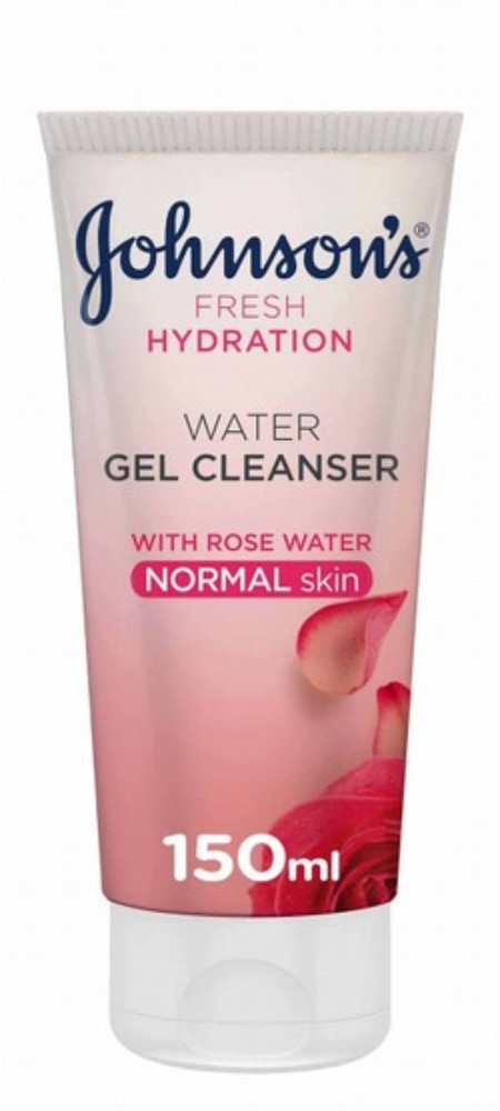 Johnson's Fresh Hydration Water Gel Facial Cleanser with Rose Water for Normal Skin