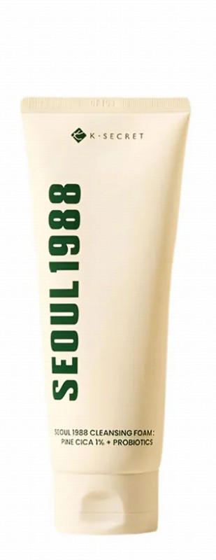 K-Secret Seoul 1988 1% Pine Cica Facial Cleansing Foam with Probiotics