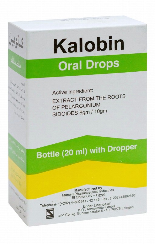 Kalobin 8g/10g Pelargonium Sidoides Root Extract Oral Drops with Dropper
