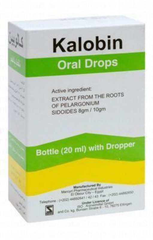 Kalobin 8g/10g Pelargonium Sidoides Root Extract Oral Drops with Dropper