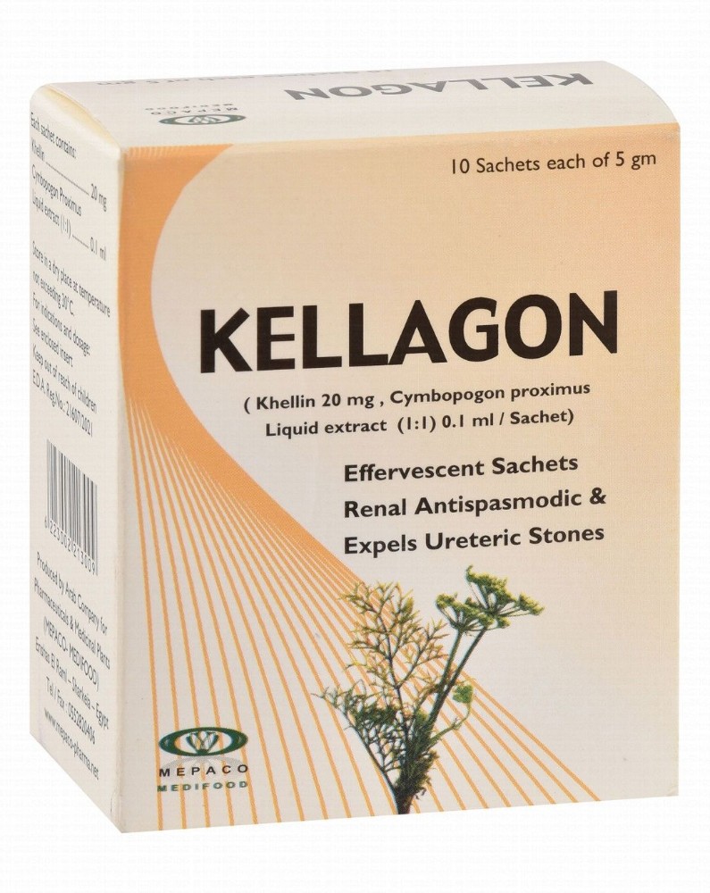 Kellagon Renal Antispasmodic Effervescent Granules for Expelling Ureteric Stones