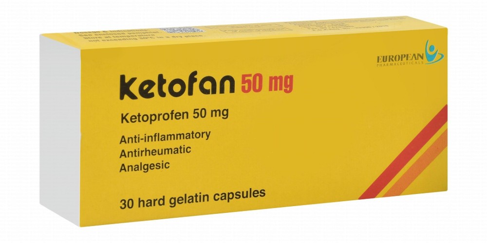 Ketofan 50mg Ketoprofen Anti-inflammatory, Antirheumatic & Analgesic
