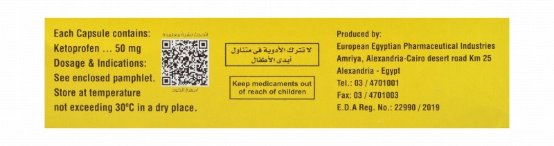 Ketofan 50mg Ketoprofen Anti-inflammatory, Antirheumatic & Analgesic