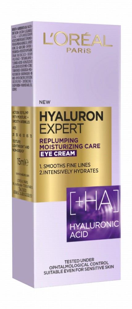 L'Oreal Hyaluron Expert Replumping & Moisturizing Eye Cream with Hyaluronic Acid
