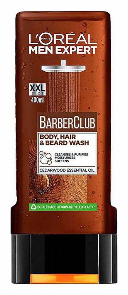 L'Oreal Men Expert Barber Club 3in1 Beard, Face & Hair Wash with Cedar Wood Essential Oil