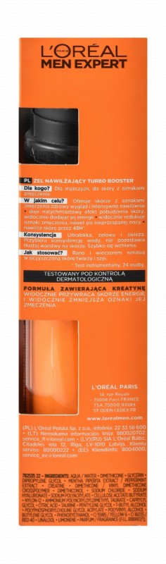 L'Oreal Men Expert Hydra Energetic Turbo Boost Moisturizing Face Cream with Creatine