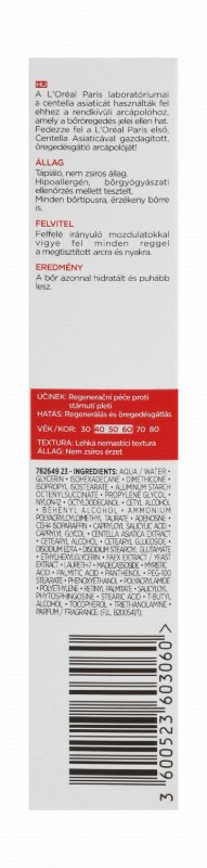 L'oreal Revitalift Hypoallergenic Regenerating & Anti-Aging Cica Face Cream