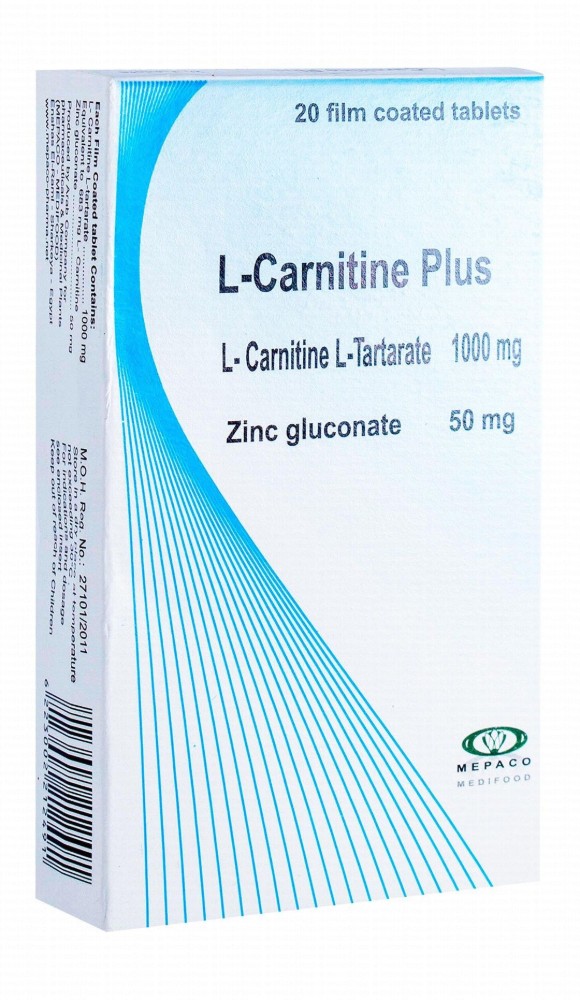 L-Carnitine 1000mg Plus 50mg Zinc Gluconate Supplement