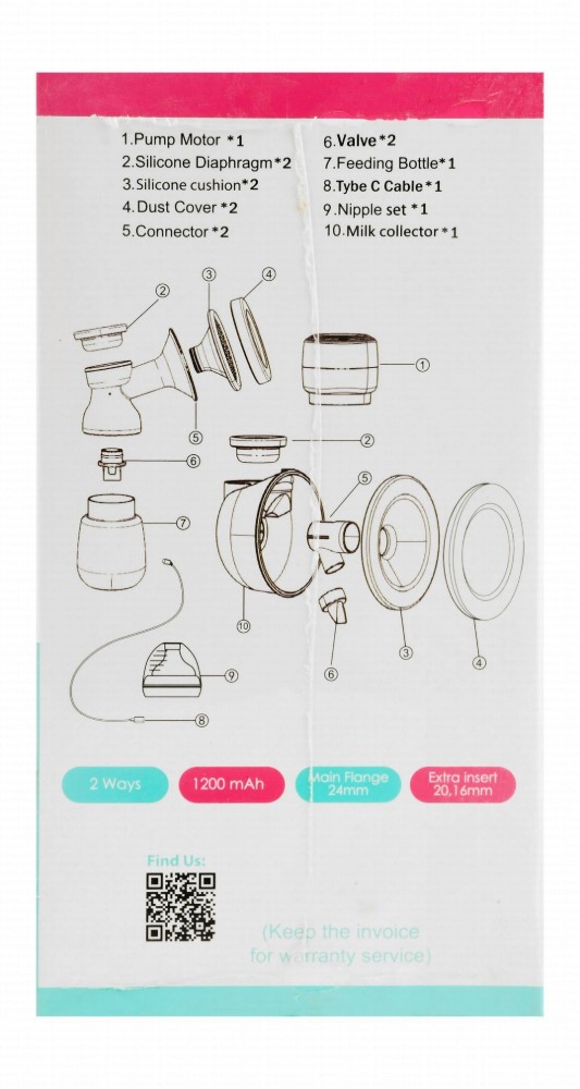La Frutta MomiGo 210ml Electric Breast Pump - BPA free