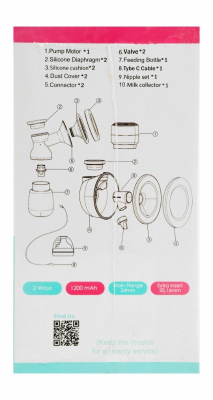 La Frutta MomiGo 210ml Electric Breast Pump - BPA free
