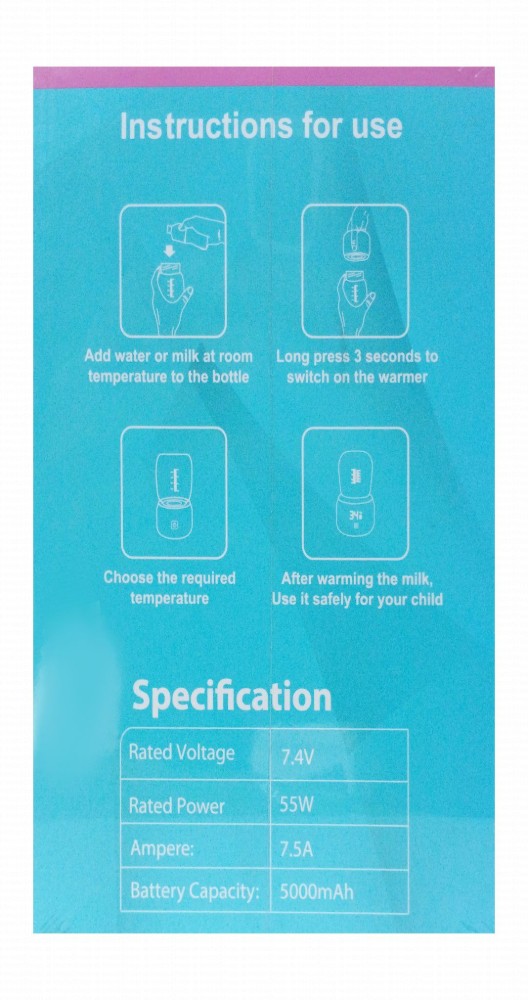 La Frutta Mum Blue Portable Milk Warmer with Free Milk Sotrage Bags - BPA free