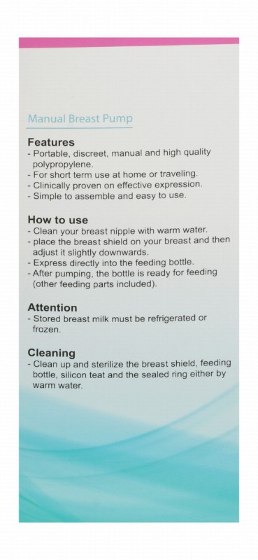 La Frutta Mum White & Blue 125ml Anti-Colic Manual Breast Pump Set - BPA free