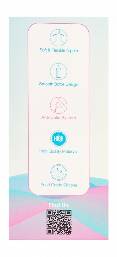 La Frutta Pink 160ml Anti-Colic Plastic Nursing Bottle (0+ Month) - BPA free