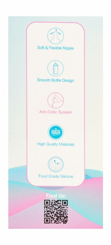 La Frutta Pink 160ml Anti-Colic Plastic Nursing Bottle (0+ Month) - BPA free
